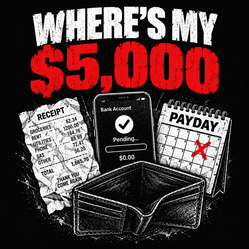 Where's My $5,000 Tee print
